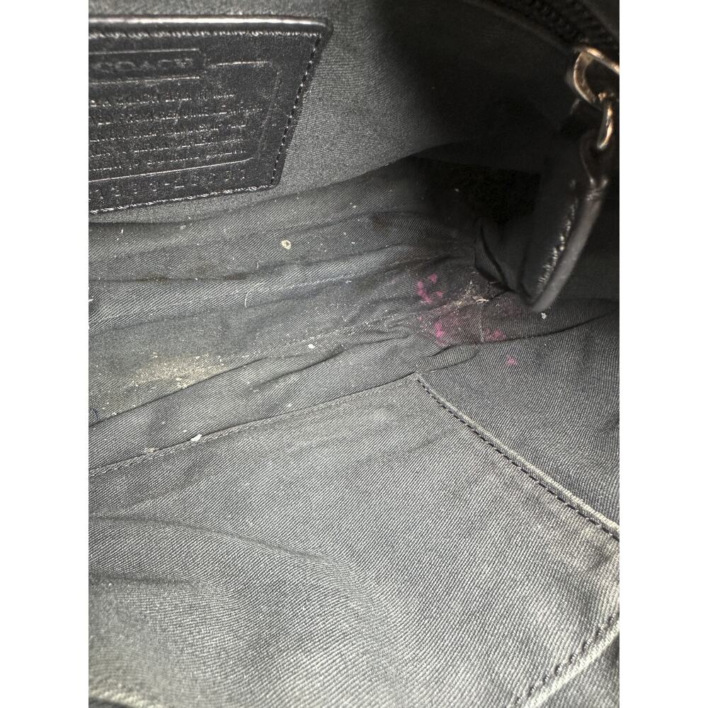 *Flawed* Coach Legacy Leather Double Gusset Crossbody Bag Black Leather 26601 - Picture 4 of 16
